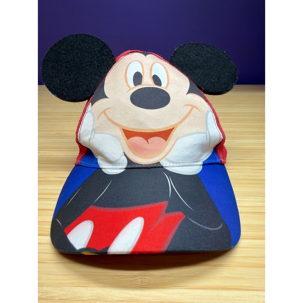 Disney Mickey Mouse Ears Hat Cap Toddler 12-24 Months Red Blue